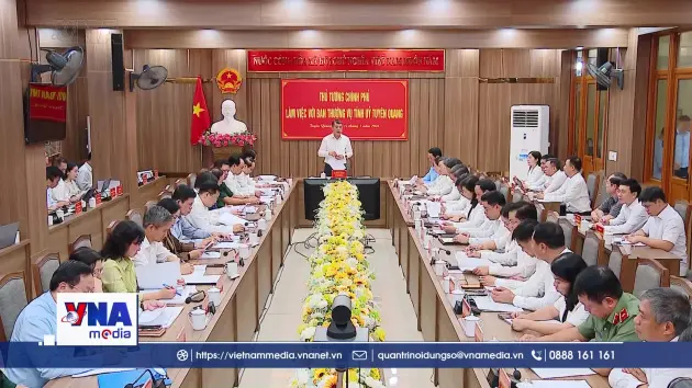 Thủ tướng làm việc với Ban thường vụ Tỉnh ủy Tuyên Quang
