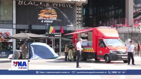 Cháy tòa nhà ở trung tâm thủ đô Brussels