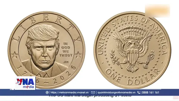 Mỹ phát hành đồng xu 1 USD in hình Tổng thống Donald Trump
