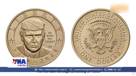 Mỹ phát hành đồng xu 1 USD in hình Tổng thống Donald Trump