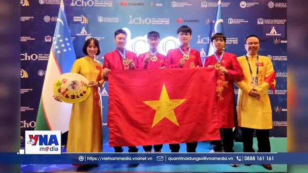 Việt Nam đạt 4 huy chương Vàng Olympic hoá học quốc tế