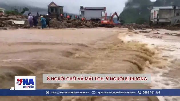 Mưa lũ làm 8 người chết và mất tích