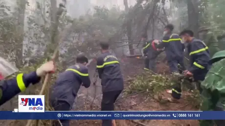 Khống chế thành công vụ cháy tại bãi rác lớn nhất Nghệ An
