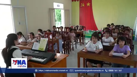 Sân chơi bổ ích cho trẻ em vùng biên giới trong mùa hè