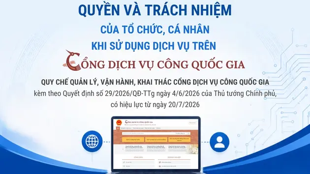 Quyền và trách nhiệm của tổ chức, cá nhân khi sử dụng dịch vụ trên Cổng Dịch vụ công quốc gia