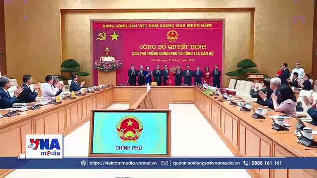Lễ công bố các quyết định về công tác cán bộ