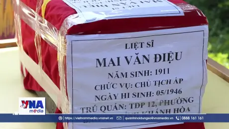 Truy điệu, an táng hài cốt liệt sĩ tại Nghĩa trang liệt sĩ Ninh Thuận