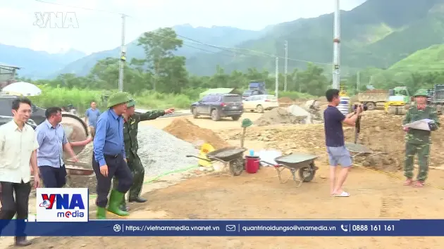 Kiểm tra công tác khắc phục thiên tai tại xã Mường Than