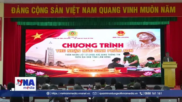 Lâm Đồng lấy mẫu sinh phẩm ADN hơn 1.500 thân nhân liệt sỹ