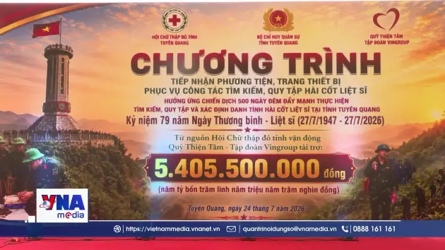 Tuyên Quang tiếp nhận hơn 5,4 tỷ đồng hỗ trợ tìm kiếm hài cốt liệt sĩ