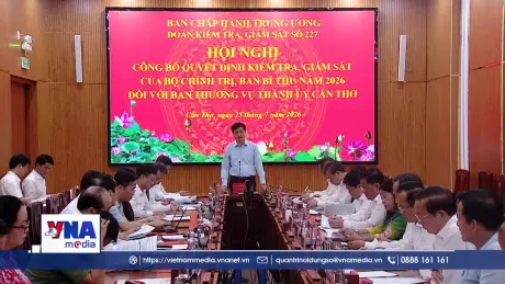 CÔNG BỐ QUYẾT ĐỊNH KIỂM TRA, GIÁM SÁT BAN THƯỜNG VỤ THÀNH UỶ CẦN THƠ