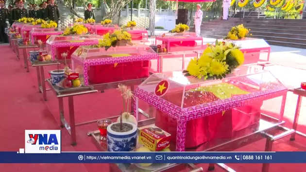 Tuyên Quang truy điệu, an táng trọng thể 34 hài cốt liệt sĩ