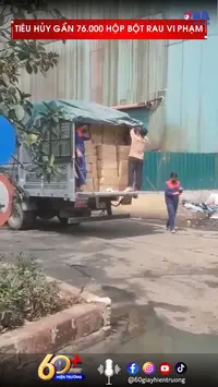 Tiêu hủy gần 76.000 hộp bột rau vi phạm