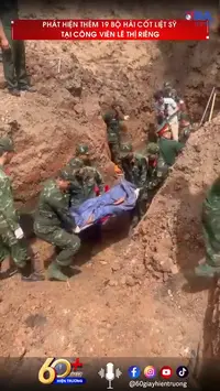 Phát hiện thêm 19 bộ hài cốt liệt sỹ tại công viên Lê Thị Riêng