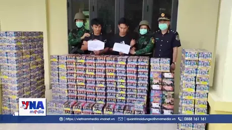 Bắt 2 đối tượng người Lào vận chuyên trái phép 633kg pháo nổ