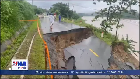 Lào Cai: Sạt lở cuốn trôi 30m mặt đường tỉnh lộ 161