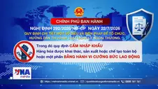 Việt Nam nghiêm cấm mọi hình thức lao động cưỡng bức