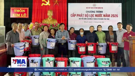 Trao 500 bộ lọc nước cho hộ nghèo, khó khăn tại Quảng Trị