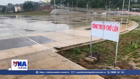 Khẩn trương khắc phục tình trạng lún, nứt Quảng trường Gia Nghĩa