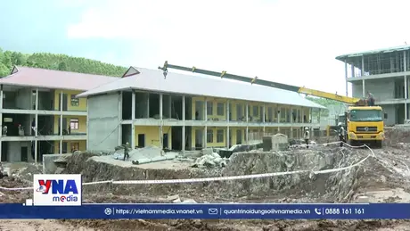 “Nước rút” hoàn thành trường học vùng biên