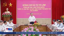 Tổng Bí thư, Chủ tịch nước thăm và làm việc tại Học viện Chính trị quốc gia Hồ Chí Minh