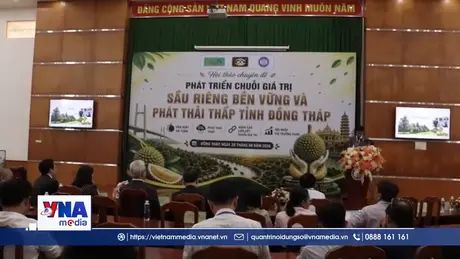 Đồng Tháp phát triển chuỗi giá trị sầu riêng bền vững và phát thải thấp