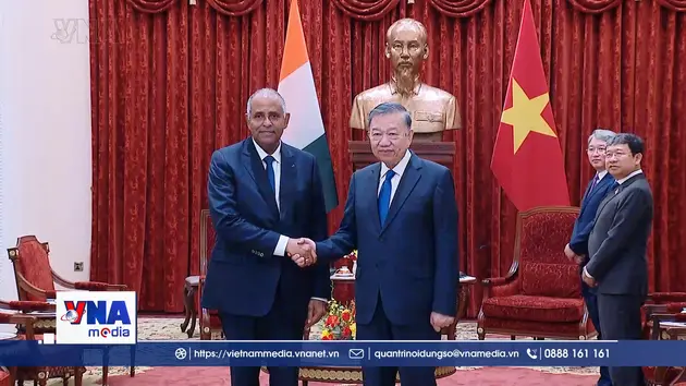 Tổng Bí thư, Chủ tịch nước Tô Lâm tiếp Chủ tịch Quốc hội Bờ Biển Ngà Patrick Achi