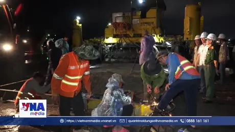  Nổ lực thi công xuyên đêm dự án Cảng hàng không Cà Mau về đích