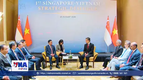 Lễ đón Thường trực Ban Bí thư Trần Cẩm Tú thăm chính thức Singapore