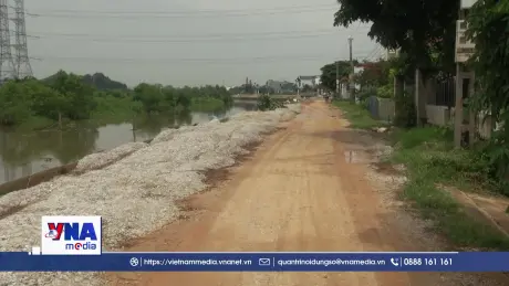 Thanh Hóa: Dự án Xử lý sự cố sạt lở đê tả sông Càn chưa hoàn thành gây khó khăn cho người dân
