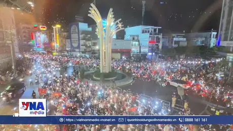 An Giang: Người dân ăn mừng cúp vô địch của tuyển Việt Nam