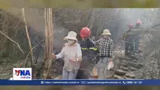 Giải cứu 2 người mắc kẹt trên đỉnh núi trong vụ cháy rừng ở Quy Nhơn