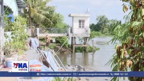 Đồng Tháp triển khai nhiều biện pháp phòng, chống sạt lở