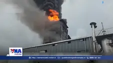 Cháy nhà máy nguyên liệu sơn ở Hàn Quốc
