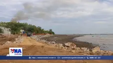 Quảng Ngãi dựng kè ngăn sạt lở bờ biển Đông Sơn