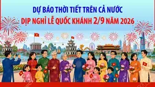 Dự báo thời tiết trên cả nước dịp nghỉ lễ Quốc khánh 2/9 năm 2026
