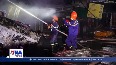 Cháy chợ Đắk Sắk ở Lâm Đồng, thiệt hại hơn 4 tỷ đồng