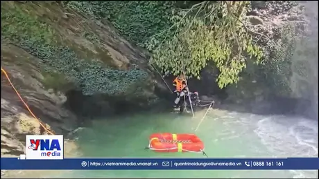 Tuyên Quang tìm thấy du khách bị nước cuốn xuống dưới thác Khâu Làn