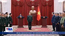 Trao Quyết định thăng quân hàm Thượng tướng đối với đồng chí Lê Quang Đạo