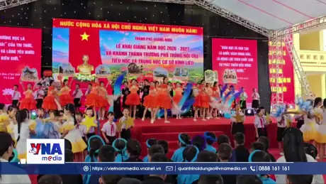Niềm vui năm học mới ở ngôi trường khang trang nơi biên giới