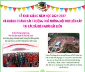 Lễ Khai giảng năm học 2026-2027 và khánh thành các trường phổ thông nội trú liên cấp tại các xã biên giới đất liền (phần 3 và hết)