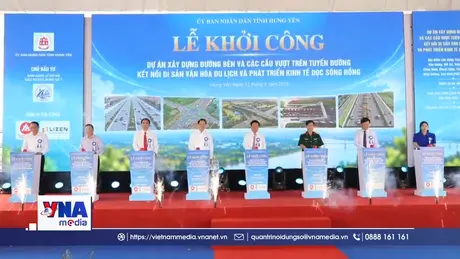 Hưng Yên khởi công dự án xây dựng tuyến đường và cầu vượt 2.850 tỷ đồng