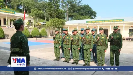 Dân quân chung sức giữ bình yên biên giới Điện Biên