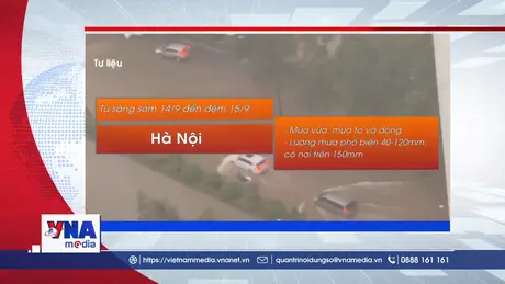 Miền Bắc bước vào đợt mưa lớn kéo dài đến ngày 16/9