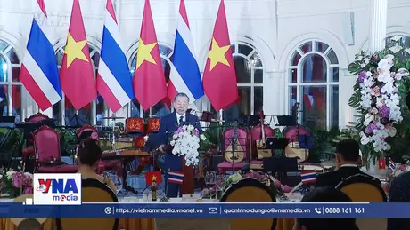 Tổng Bí thư, Chủ tịch nước Tô Lâm chủ trì chiêu đãi Nhà vua Thái Lan