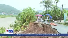 Mưa lớn gây sạt lở nghiêm trọng tại xã Tu Vũ, Phú Thọ
