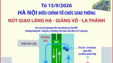 Hà Nội điều chỉnh phương án giao thông nút giao Láng Hạ - Giảng Võ - La Thành từ 15/9/2026