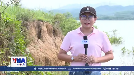 Nỗi lo khi bờ sông sạt lở kéo dài tại xã Quảng Ninh, Quảng Trị