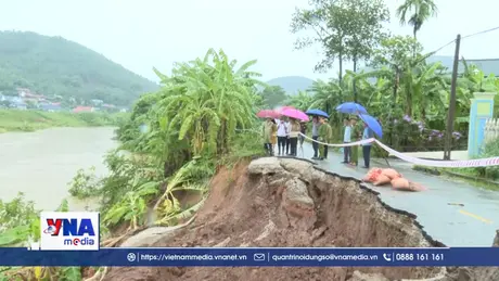Mưa lớn gây sạt lở nghiêm trọng tại xã Tu Vũ, Phú Thọ