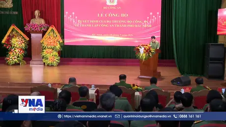 Công bố Quyết định thành lập Công an thành phố Bắc Ninh